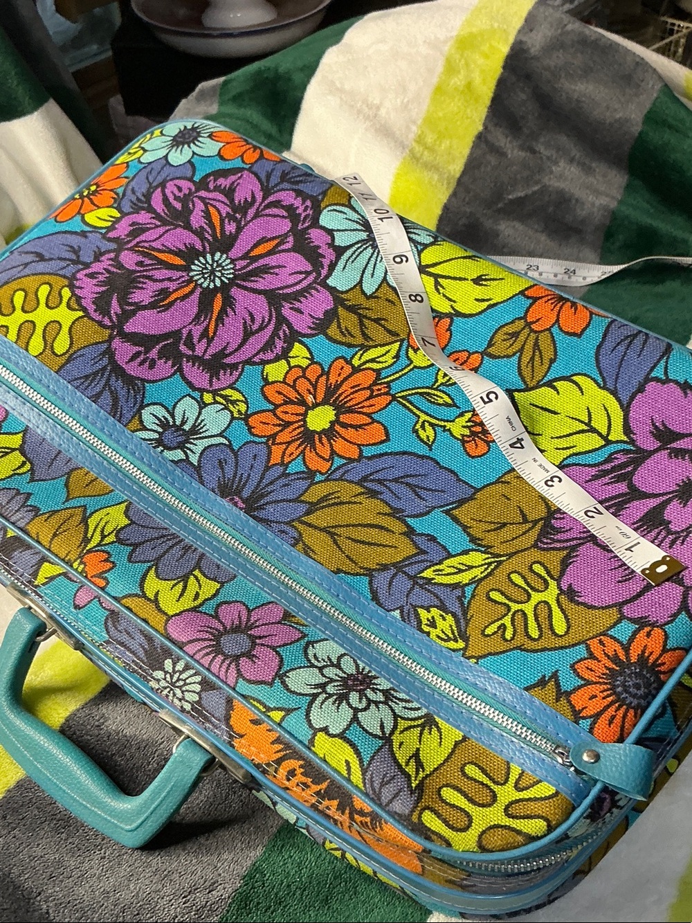 Vintage 60’s Bantam Travelware Floral Suitcase Mod Peter’s Bag Corp. - Picture 7 of 11